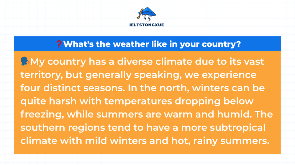 雅思口說 Part 1 Weather
