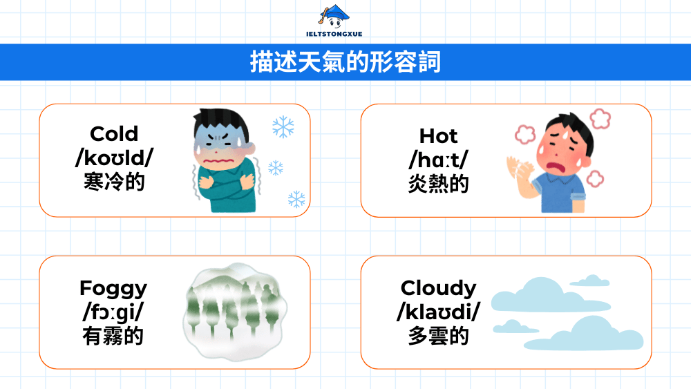 掌握天氣描述核心形容詞