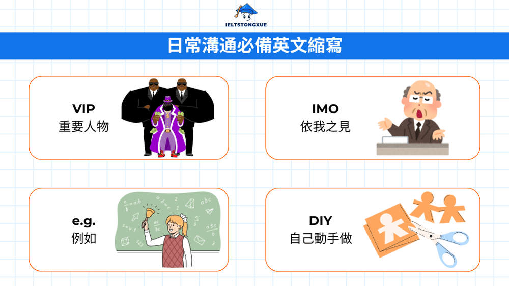 日常溝通必備英文縮寫