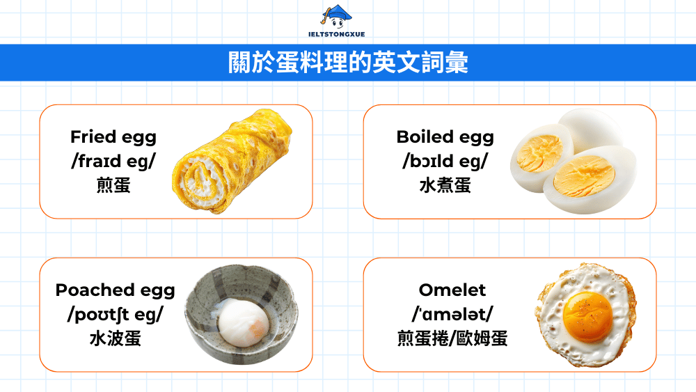 關於蛋料理的英文詞彙