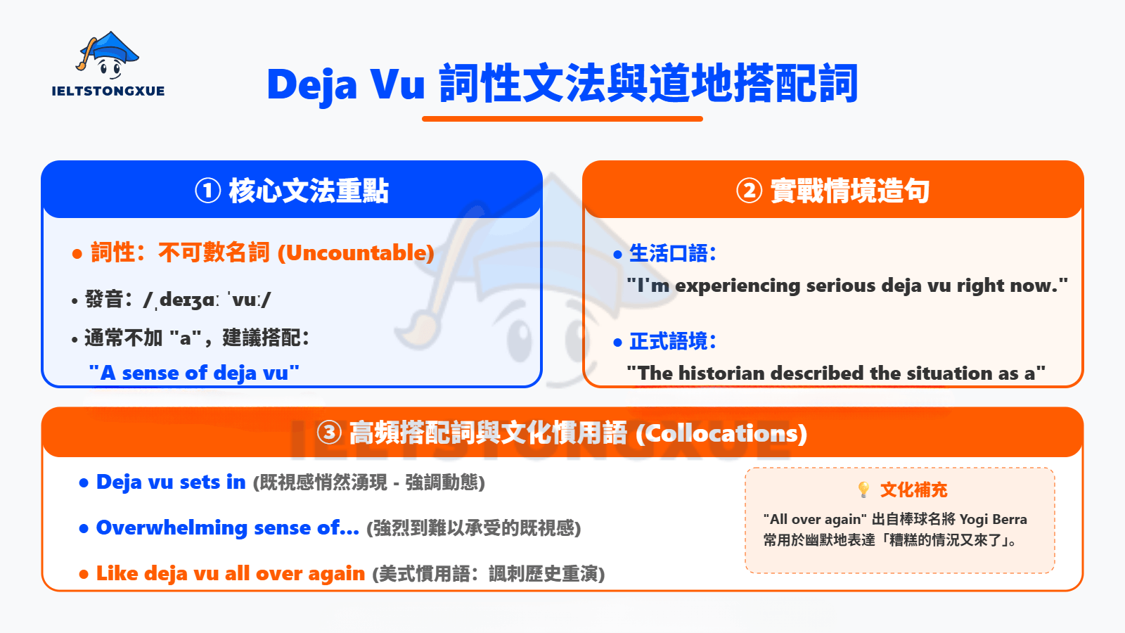 文法解析：Deja Vu 怎麼用？詞性與造句範例