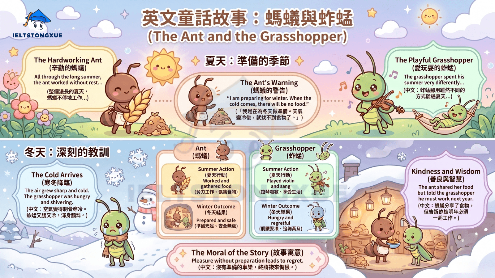 The Ant and the Grasshopper（螞蟻與蚱蜢）