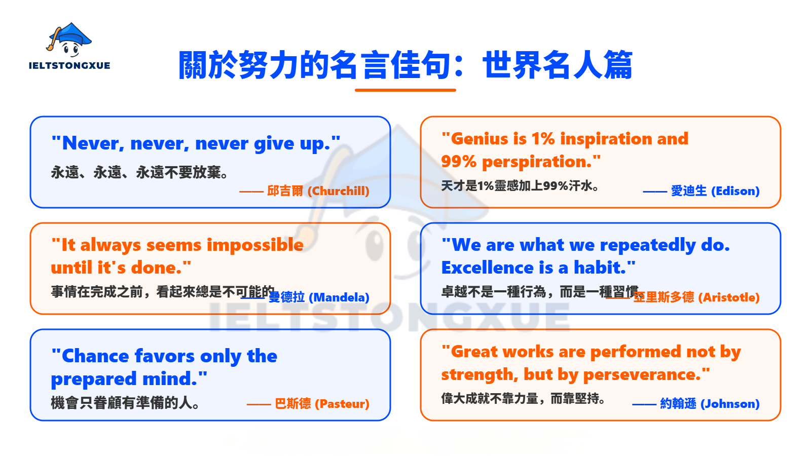 史上最全總彙整：必學的努力的名言佳句英文版